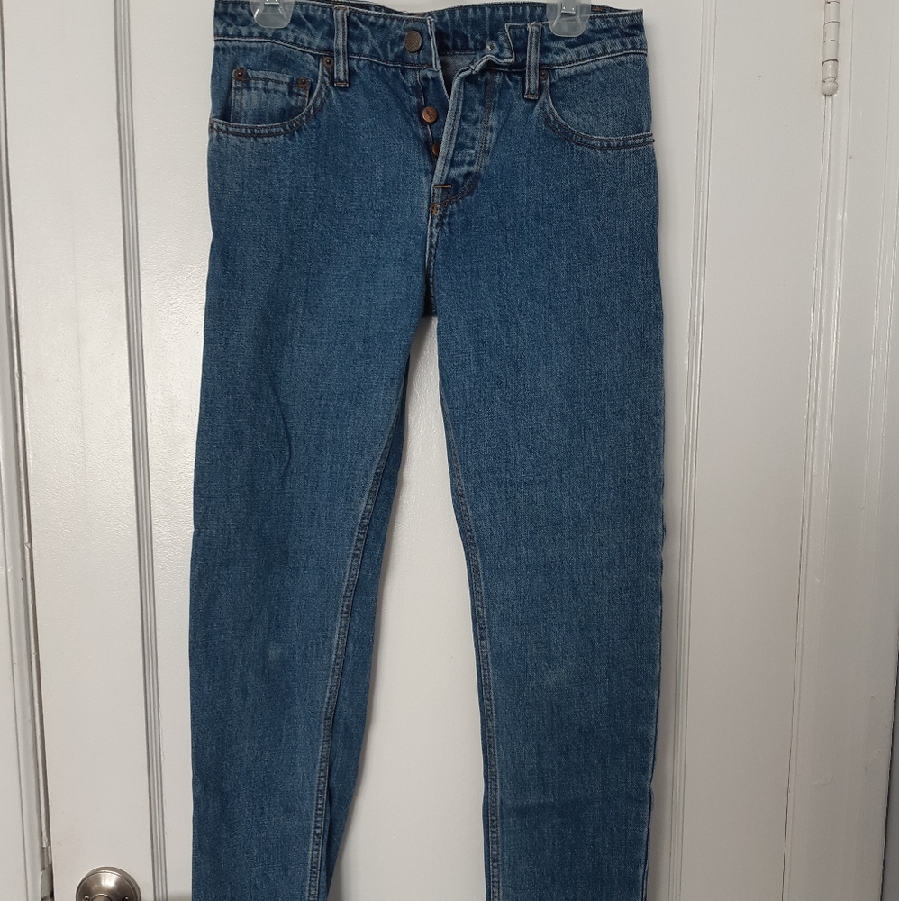 Button Fly Mom Jeans